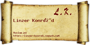 Linzer Konrád névjegykártya